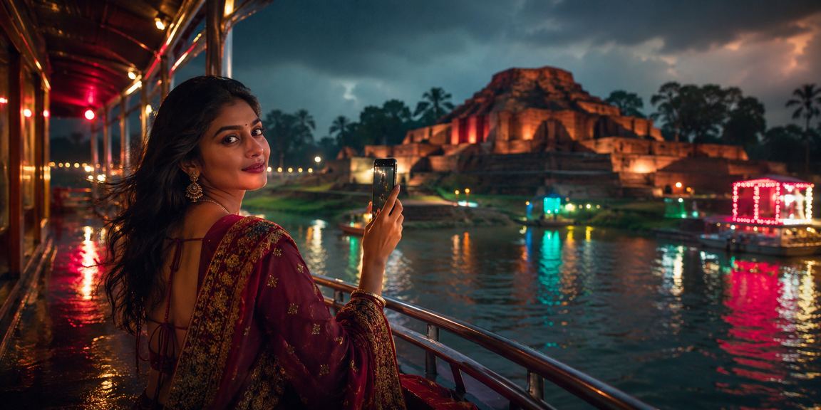 বাংলাদেশে নিয়ন আলোয় মোবাইল পেমেন্টের দৃশ্য