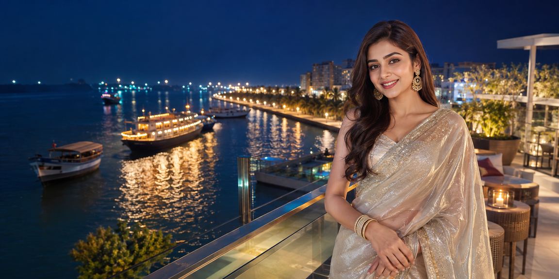 কক্সবাজারে শাড়ি পরা মহিলার সাথে ডিপোজিটের দৃশ্য