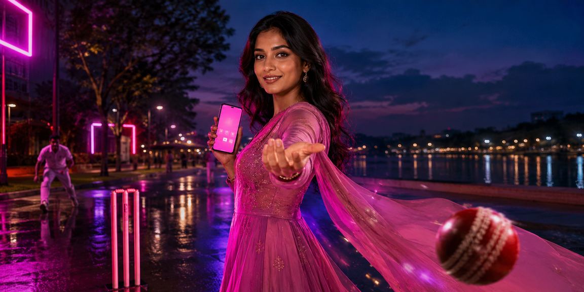 কুমিল্লায় নিয়ন আলোতে ক্রিকেট বেটিং প্ল্যাটফর্ম ব্যবহারের দৃশ্য