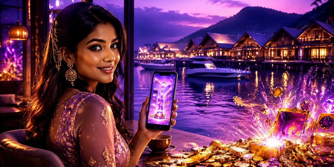 সেন্ট মার্টিনে নিয়ন আলোয় মোবাইল ক্যাসিনোর দৃশ্য